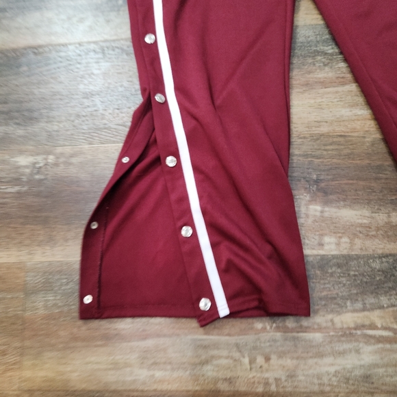 VINTAGE U.S. POLO ASSN GARNETT W/ WHITE STRIPE SIDE SNAP STRETCH PANTS SIZE XL - Picture 8 of 8